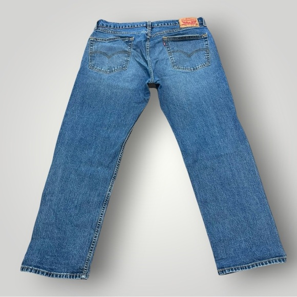 *Levi Strauss 505 Straight Regular Fit Blue Jeans         (#4) - Picture 2 of 13